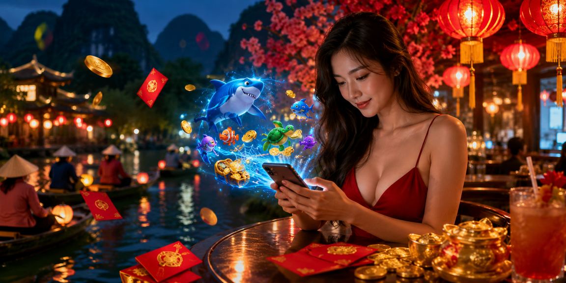 Phong cảnh chợ đêm câu cá truyền thống tại Ninh Bình